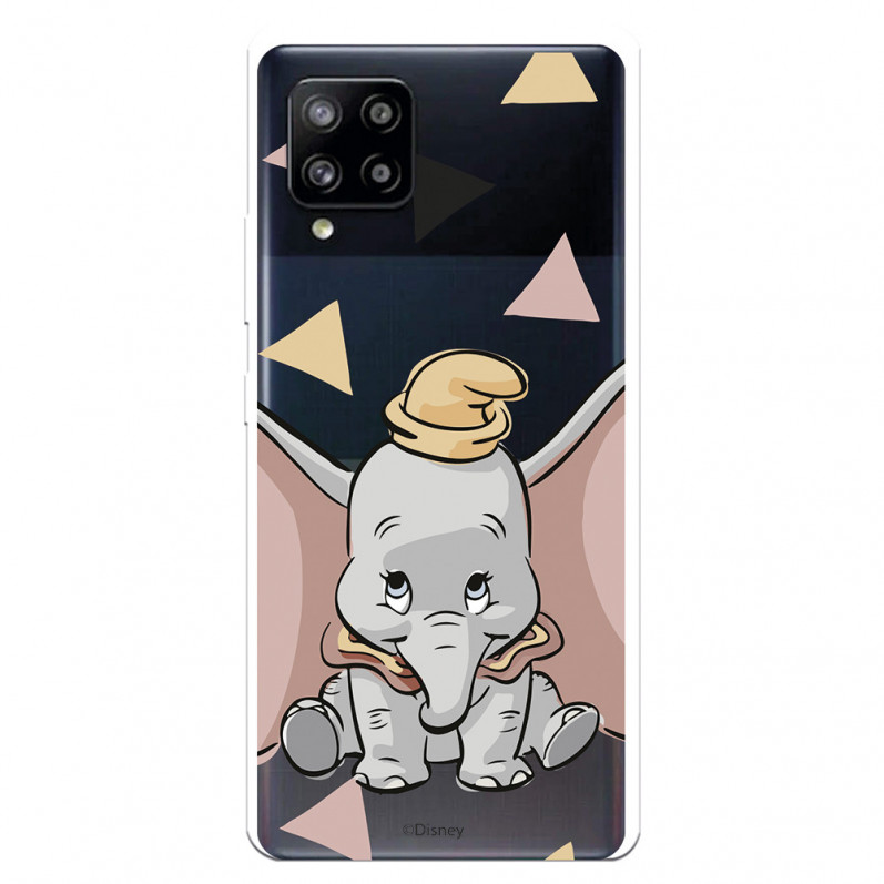 Funda para Samsung Galaxy A42 5G Oficial de Disney Dumbo Silueta Transparente - Dumbo