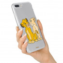 Funda para Samsung Galaxy A42 5G Oficial de Disney Simba y Nala Silueta - El Rey León