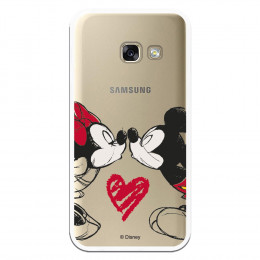 Carcasa Oficial Mikey Y Minnie Beso Clear para Samsung Galaxy A3 2017- La Casa de las Carcasas