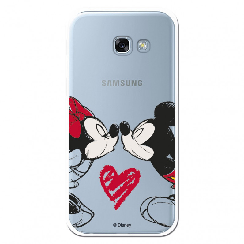 Carcasa Oficial Mikey Y Minnie Beso Clear para Samsung Galaxy A5 2017- La Casa de las Carcasas