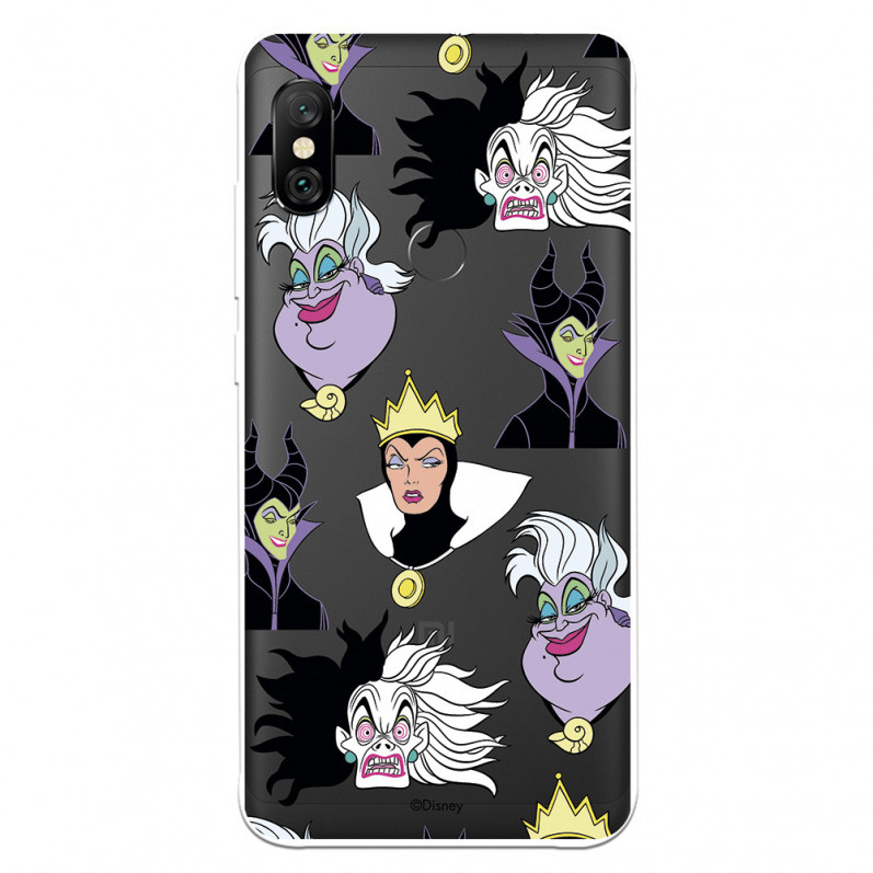 Funda para Xiaomi Redmi Note 6 Oficial de Disney Villanas Patrón - Villanas Disney