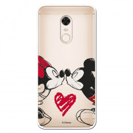 Carcasa Oficial Mikey Y Minnie Beso Clear para Xiaomi Redmi 5 Plus- La Casa de las Carcasas