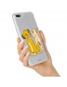 Coque pour Realme C3 Officielle de Disney Simba et Nala Silhouette - Le Roi Lion