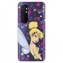 Funda para Xiaomi Mi Note 10 Lite Oficial de Disney Campanilla Flores - Peter Pan