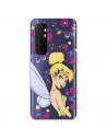 Funda para Xiaomi Mi Note 10 Lite Oficial de Disney Campanilla Flores - Peter Pan