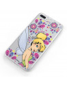 Coque pour Xiaomi Mi Note 10 Lite Officielle de Disney Clochette Fleurs - Peter Pan