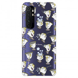 Funda para Xiaomi Mi Note 10 Lite Oficial de Disney Chip Potts Siluetas - La Bella y la Bestia