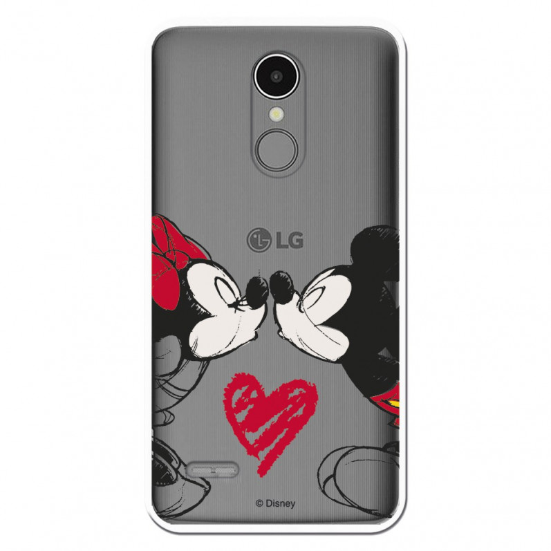 Carcasa Oficial Mikey Y Minnie Beso Clear para LG K9- La Casa de las Carcasas