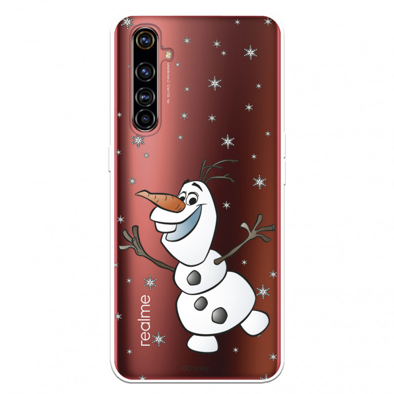 Funda para Realme X50 Pro Oficial de Disney Olaf Transparente - Frozen