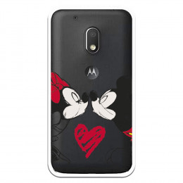 Carcasa Oficial Mikey Y Minnie Beso Clear para Motorola Moto G4 Play- La Casa de las Carcasas