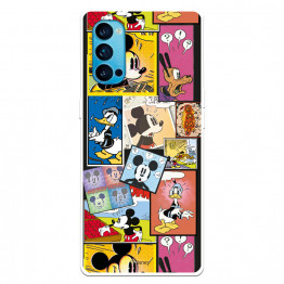 Funda para Oppo Reno 4 Oficial de Disney Mickey Comic - Clásicos Disney