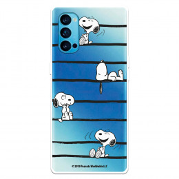 Funda para Oppo Reno 4 Oficial de Peanuts Snoopy rayas - Snoopy