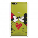 Carcasa Oficial Mikey Y Minnie Beso Clear para Wiko Lenny 3- La Casa de las Carcasas