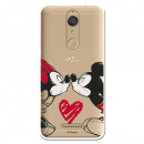 Carcasa Oficial Mikey Y Minnie Beso Clear para Wiko View- La Casa de las Carcasas