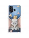 Funda para Oppo Reno 4 Pro Oficial de Disney Dumbo Silueta Transparente - Dumbo