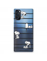 Funda para Oppo Reno 4 Pro Oficial de Peanuts Snoopy rayas - Snoopy