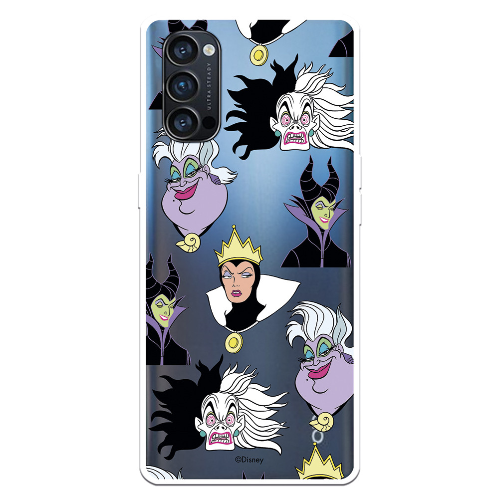 Funda para Oppo A79 5G Oficial de Disney Villanas Patrón