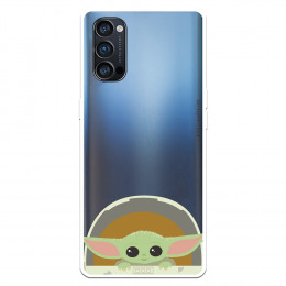 Funda para Oppo Reno 4 Pro Oficial de Star Wars Baby Yoda Sonrisas - The Mandalorian