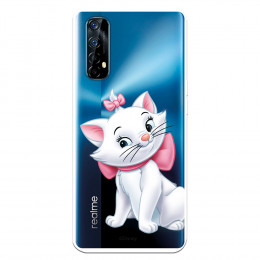 Funda para Realme 7 Oficial de Disney Marie Silueta - Los Aristogatos