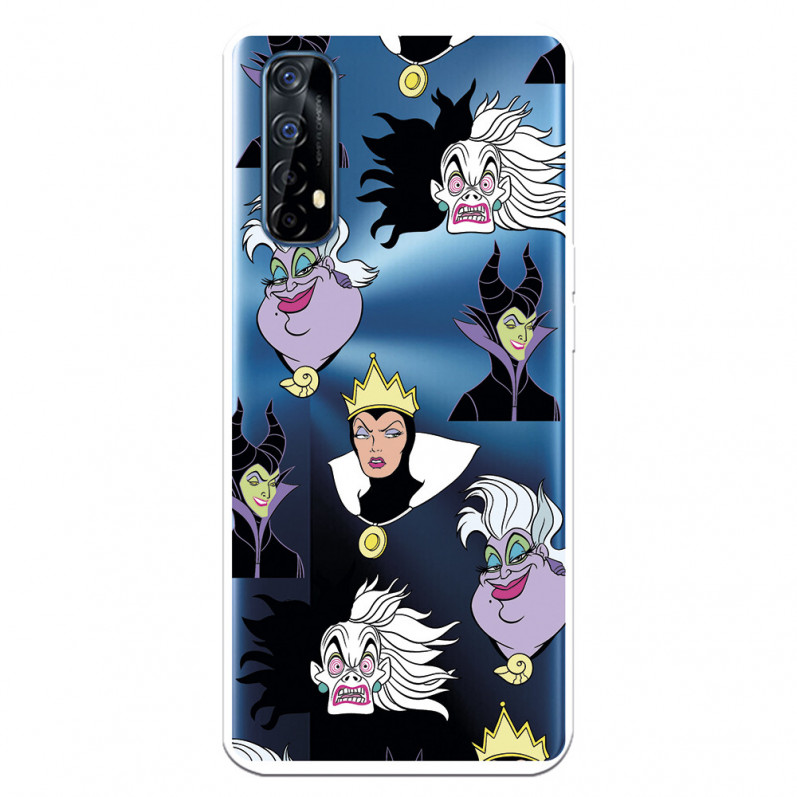 Funda para Realme 7 Oficial de Disney Villanas Patrón - Villanas Disney