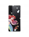 Funda para Oppo Find X2 Oficial de Disney Ariel y Sebastián Burbujas - La Sirenita