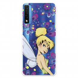 Funda para TCL 20 5G Oficial de Disney Campanilla Flores - Peter Pan