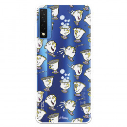 Funda para TCL 20 5G Oficial de Disney Chip Potts Siluetas - La Bella y la Bestia