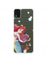 Funda para LG K42 Oficial de Disney Ariel y Sebastián Burbujas - La Sirenita