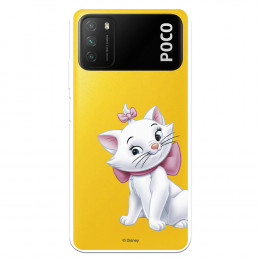 Funda para Xiaomi Poco M3 Oficial de Disney Marie Silueta - Los Aristogatos