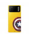 Funda para Xiaomi Poco M3 Oficial de Marvel Capitán América Escudo Transparente - Marvel