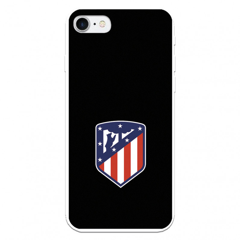 Coque pour iPhone 8 de l'Atlético de Madrid Écusson Fond Noir - Licence Officielle de l'Atlético de Madrid