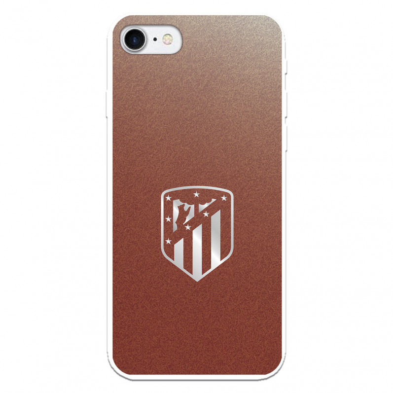 Coque pour iPhone 8 de l'Atlético de Madrid Écusson Argenté Fond - Licence Officielle de l'Atlético de Madrid