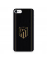 Coque pour iPhone 8 de l'Atlético de Madrid Écusson Doré Fond Noir - Licence Officielle de l'Atlético de Madrid