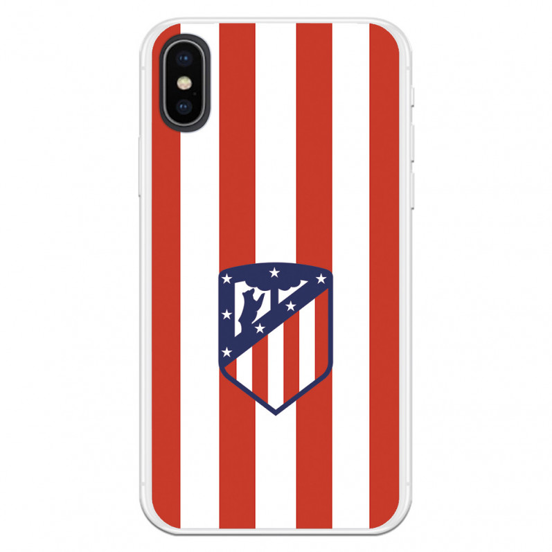 Coque pour iPhone XS de l'Atlético de Madrid Écusson Rouge et Blanc - Licence Officielle de l'Atlético de Madrid