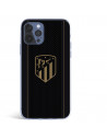 Coque pour iPhone 12 Pro de l'Atlético de Madrid Écusson Doré Fond Noir - Licence Officielle de l'Atlético de Madrid
