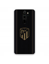 Coque pour Xiaomi Redmi Note 8 Pro de l'Atlético de Madrid Écusson Doré Fond Noir - Licence Officielle de l'Atlético de Madrid