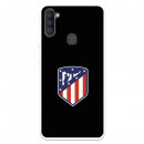 Coque pour Samsung Galaxy A11 de l'Atlético de Madrid Écusson Fond Noir - Licence Officielle de l'Atlético de Madrid