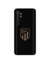 Coque pour Xiaomi Mi Note 10 Lite de l'Atlético de Madrid Écusson Doré Fond Noir - Licence Officielle de l'Atlético de Madrid