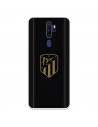 Coque pour Oppo A9 2020 de l'Atlético de Madrid Écusson Doré Fond Noir - Licence Officielle de l'Atlético de Madrid