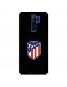 Coque pour Xiaomi Redmi 9 de l'Atlético de Madrid Écusson Fond Noir - Licence Officielle de l'Atlético de Madrid