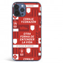 Coque pour iPhone 12 Pro Max de l'Atlético de Madrid "Coraje et Coeur"" - Licence Officielle de l'Atlético de Madrid"