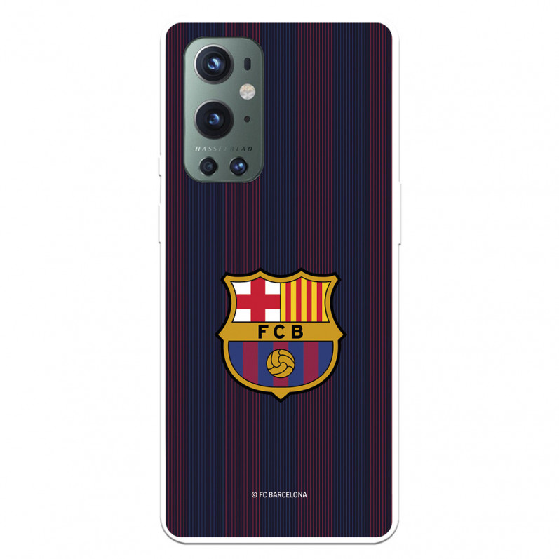 Coque pour OnePlus 9 Pro du FC Barcelone Lignes Blaugrana - Licence Officielle du FC Barcelone