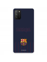 Coque pour Xiaomi Poco M3 du FC Barcelone Barsa Fond Bleu - Licence Officielle du FC Barcelone