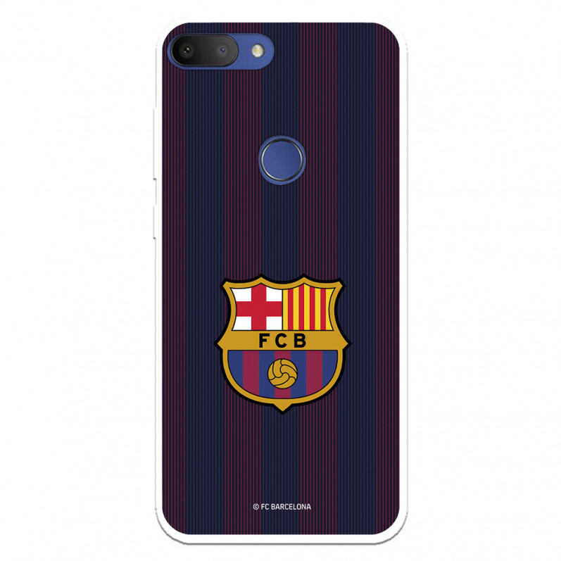 Coque pour Alcatel 1S 2019 du FC Barcelone Lignes Blaugrana - Licence Officielle du FC Barcelone