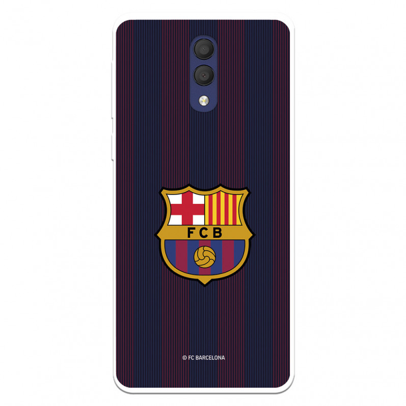 Coque pour Alcatel 1X 2019 du FC Barcelone Lignes Blaugrana - Licence Officielle du FC Barcelone