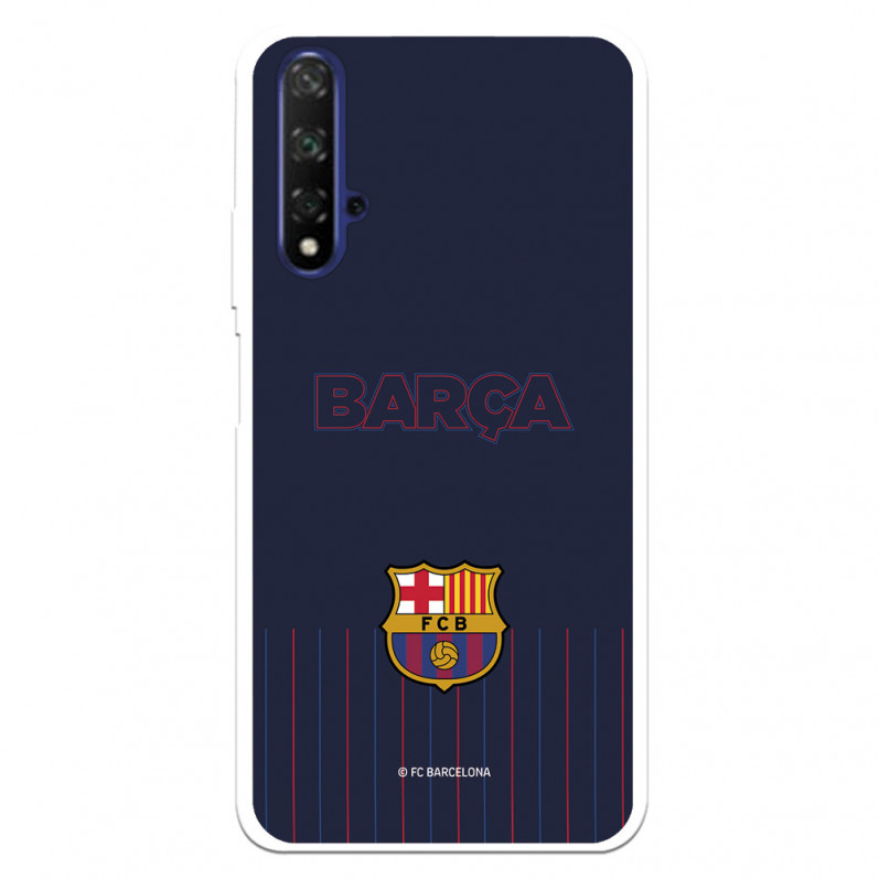 Coque pour Honor 20 du FC Barcelone Barsa Fond Bleu - Licence Officielle du FC Barcelone