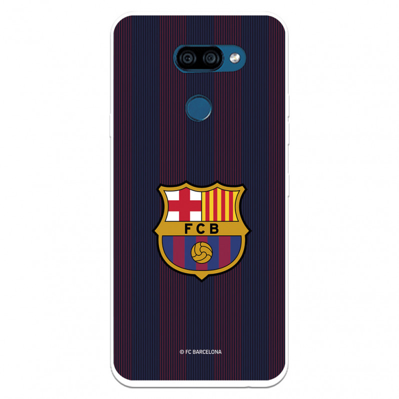 Coque pour LG K40S du FC Barcelone Lignes Blaugrana - Licence Officielle du FC Barcelone