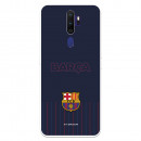 Coque pour Oppo A9 2020 du FC Barcelone Barsa Fond Bleu - Licence Officielle du FC Barcelone