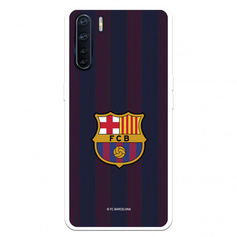 Coque pour Oppo A91 du FC Barcelone Lignes Blaugrana - Licence Officielle du FC Barcelone