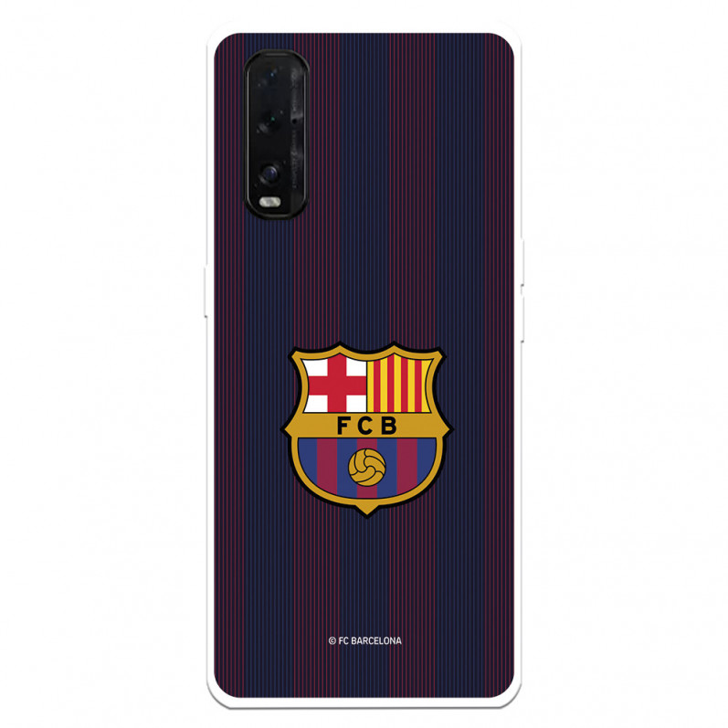 Coque pour Oppo Find X2 du FC Barcelone Lignes Blaugrana - Licence Officielle du FC Barcelone